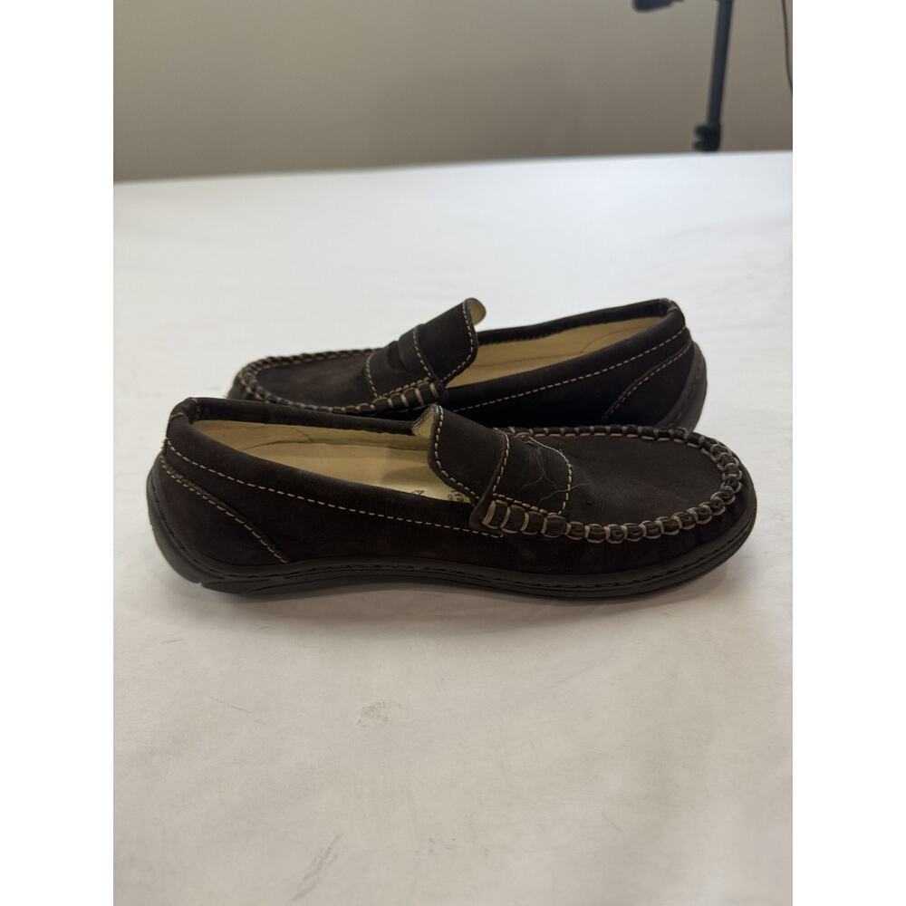 Primigi Boys Suede Loafers Preppy Casual Nubuck Brown Italian Leather Size 13.5 - Picture 5 of 12